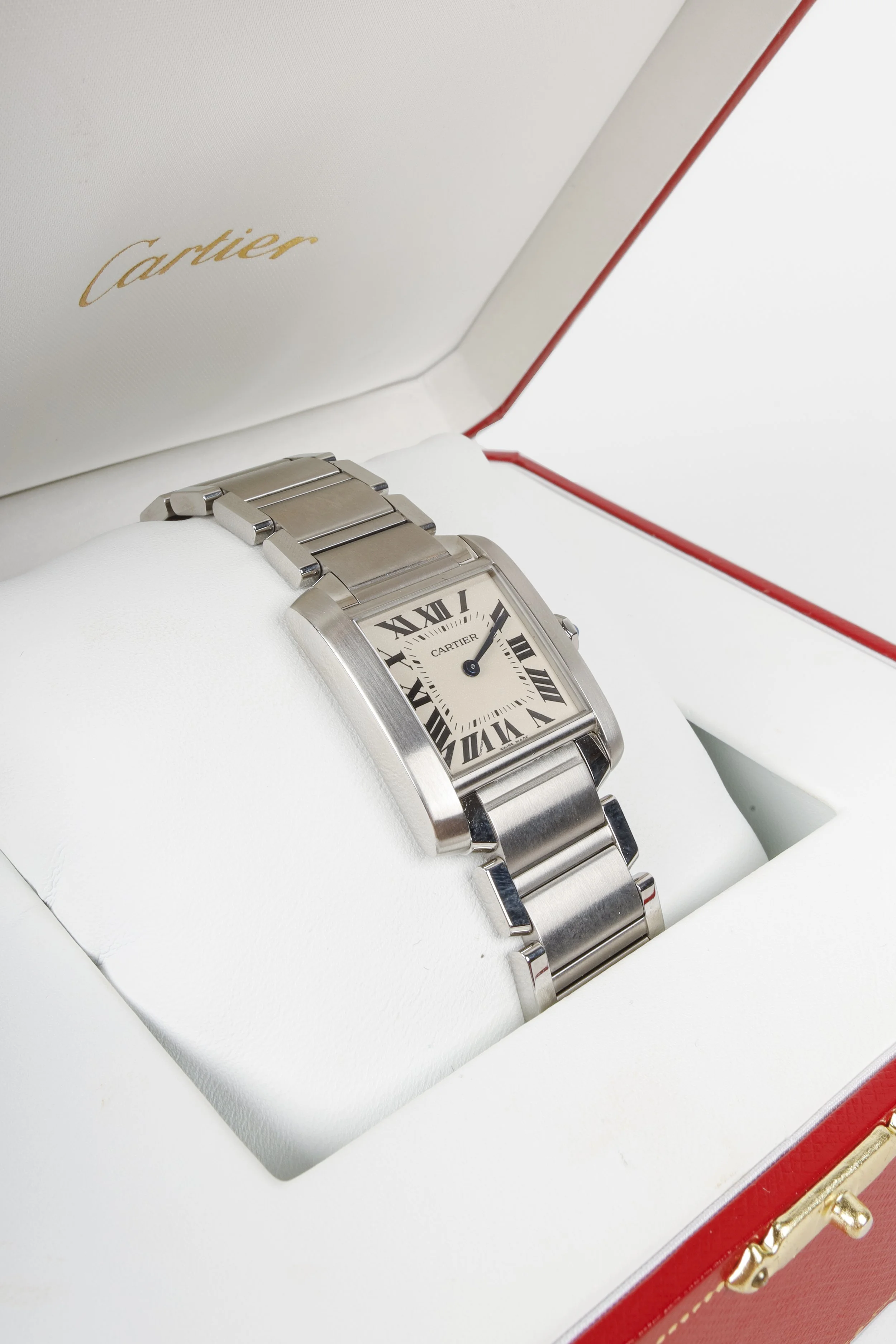 Cartier Medium Tank Francaise Steel Watch BLOGGER ARMOIRE